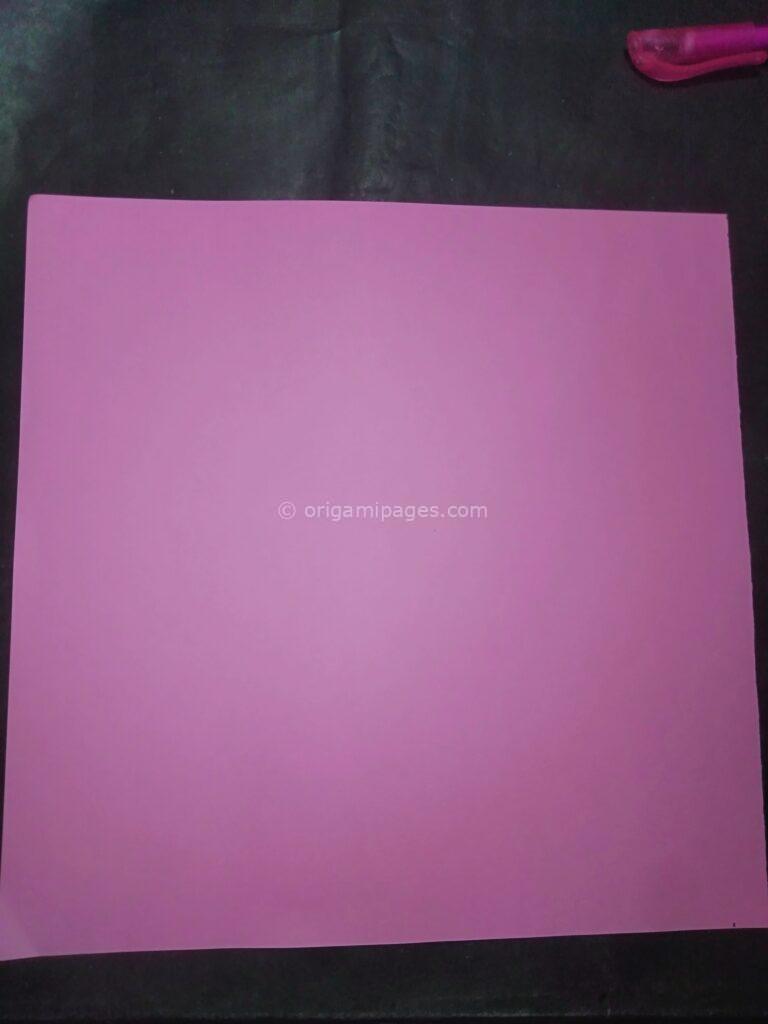 Origami Day Lily step1