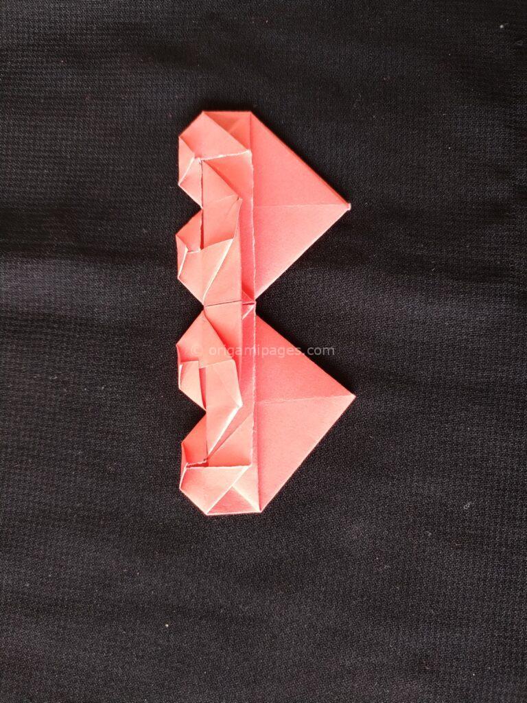 origami double heart step: 10
