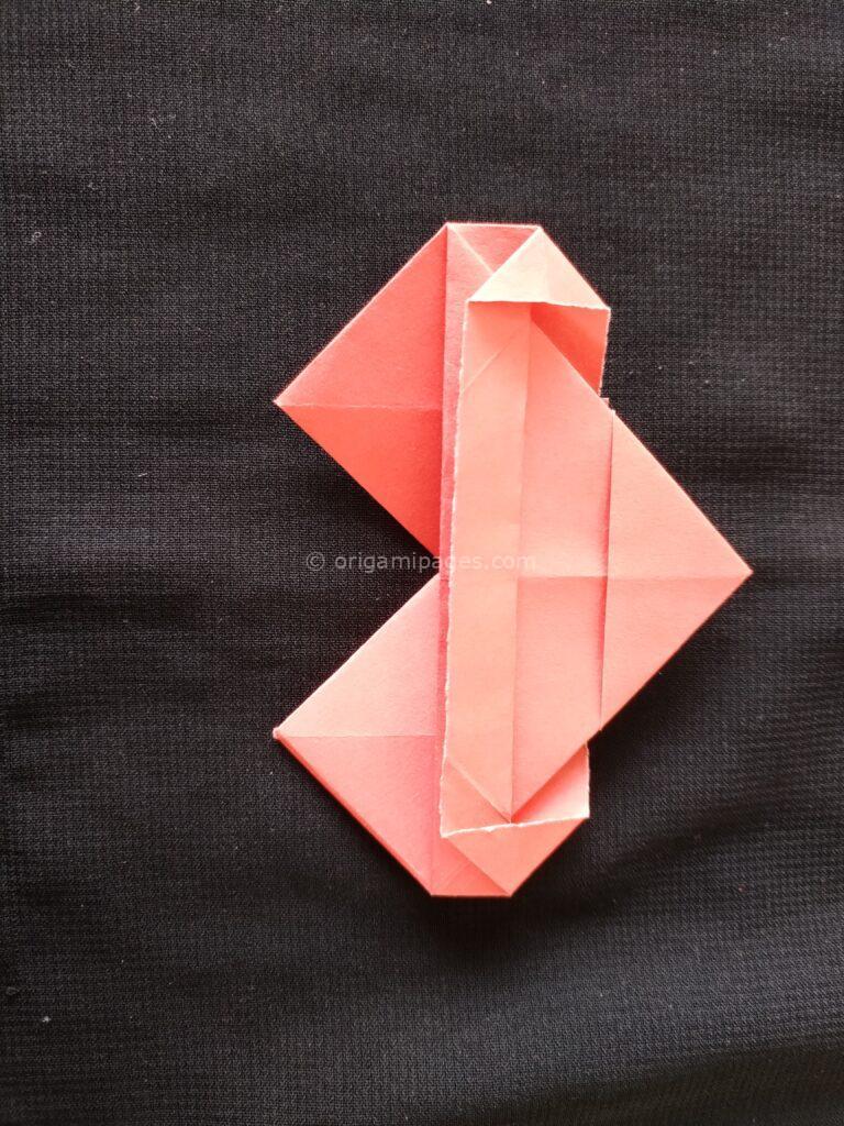 origami double heart step: 7b