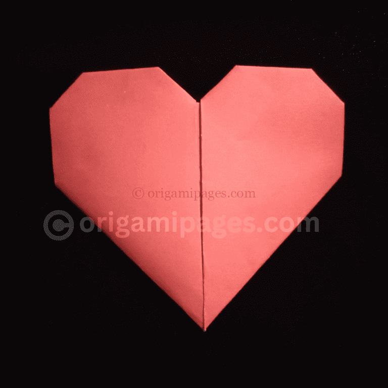 How to Make an Origami Simple Heart Step by Step.