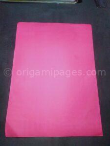 origami heart with place card step: 1