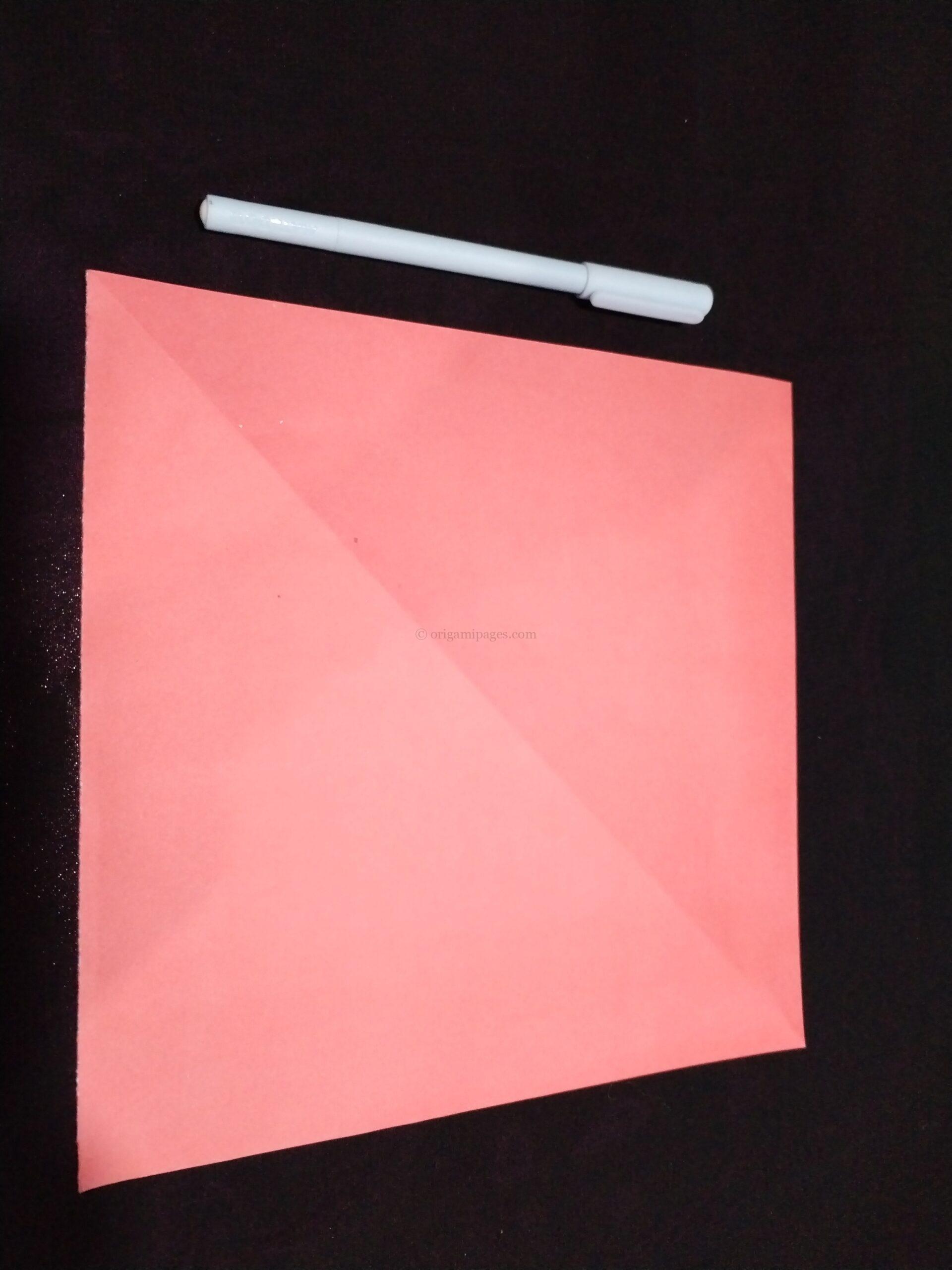 How to Make an Origami Simple Heart Step by Step.