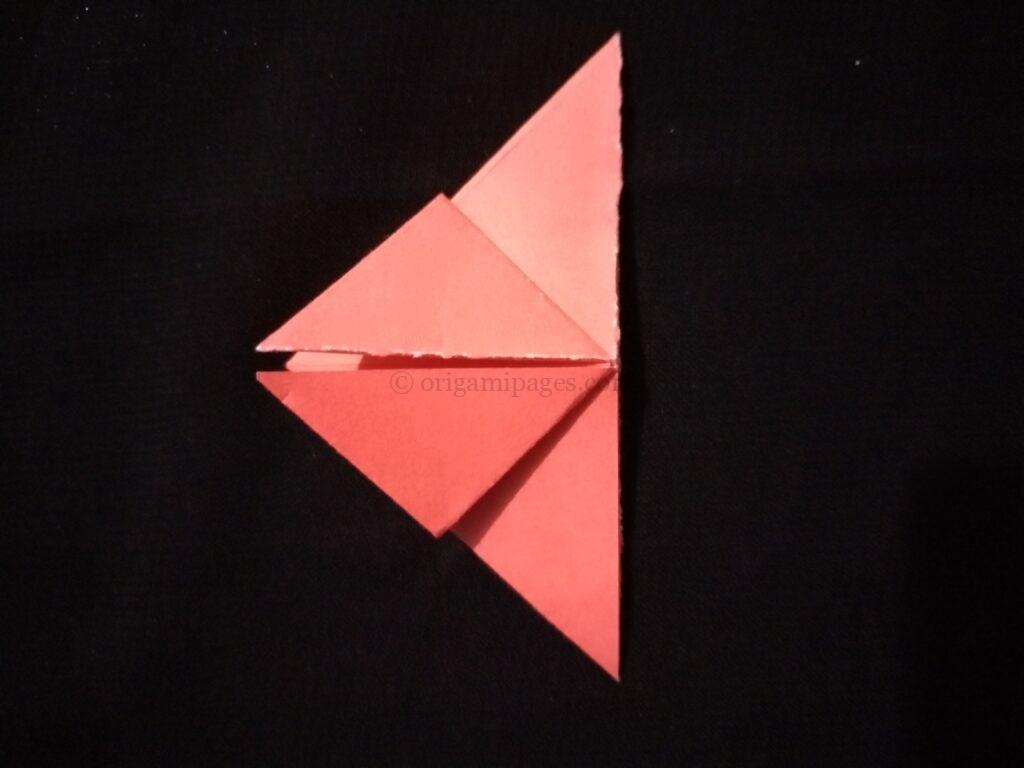 Origami twisty rose step: 5a