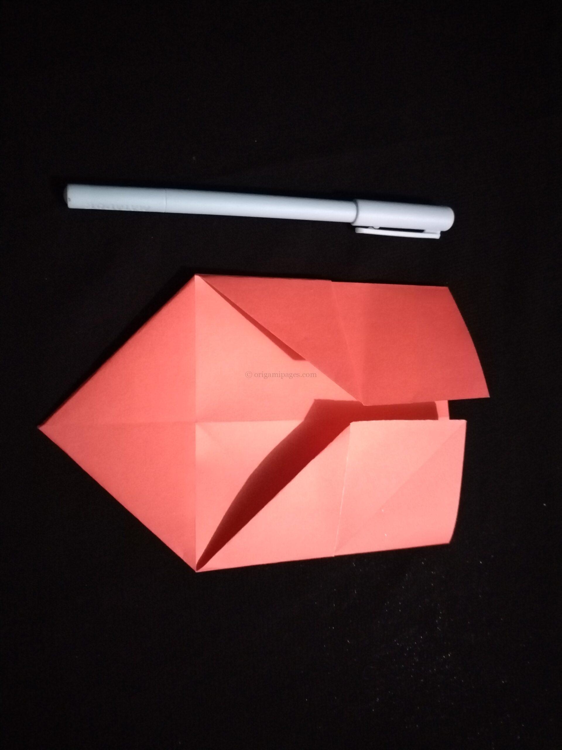 How to Make an Origami Simple Heart Step by Step.