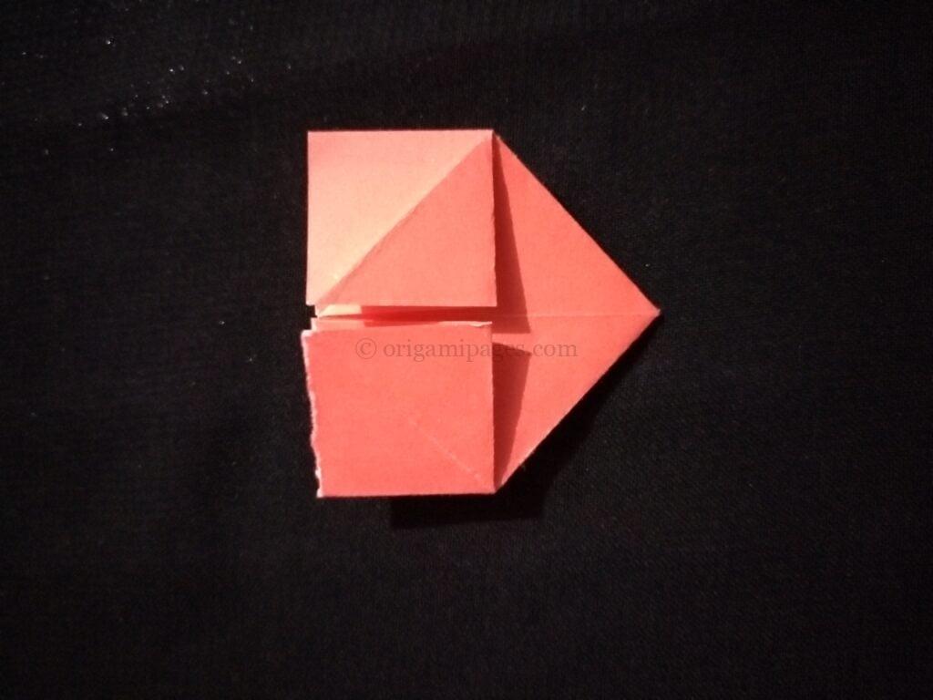 Origami twisty rose step: 6