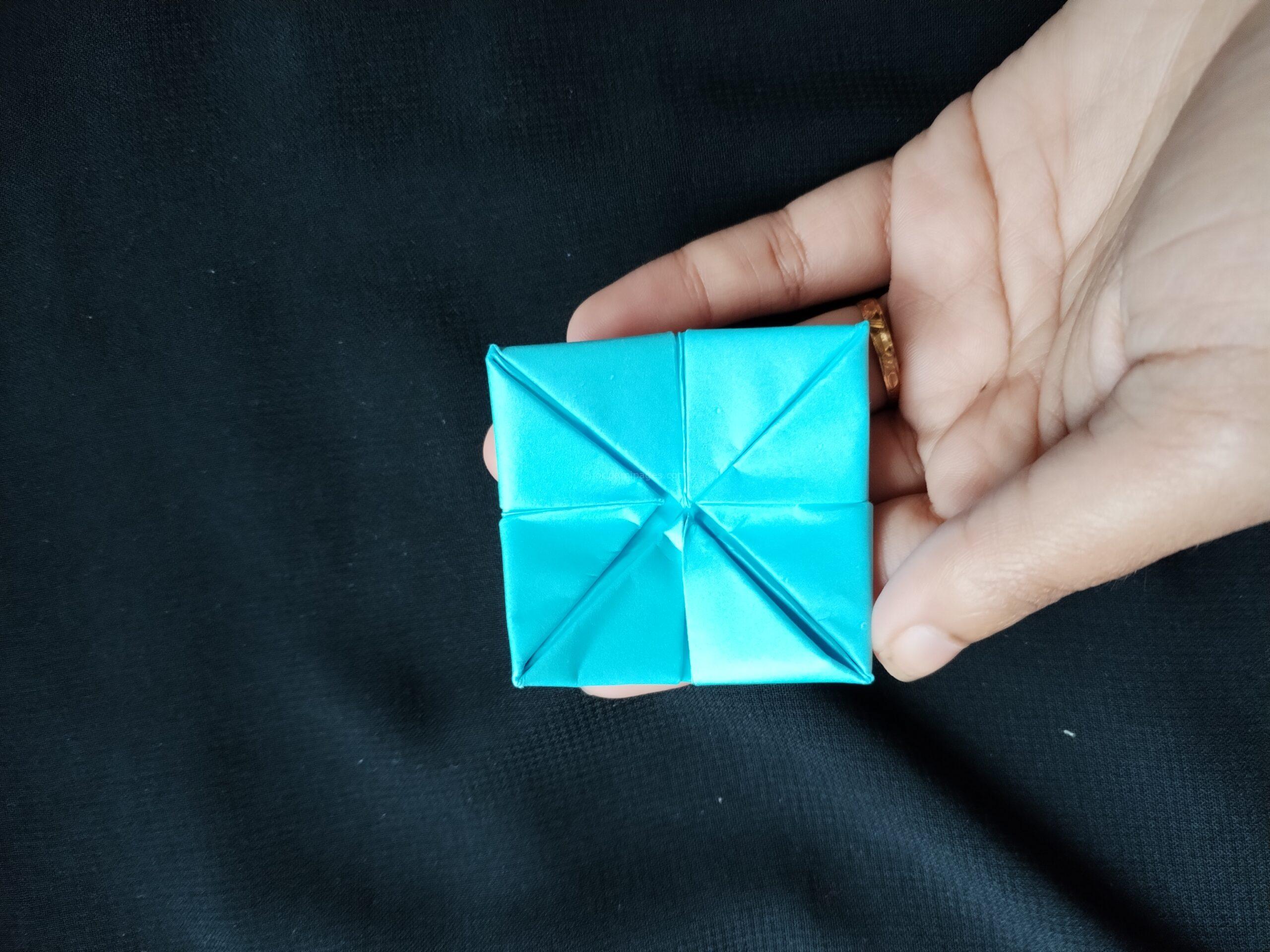 Origami water lily step 6c