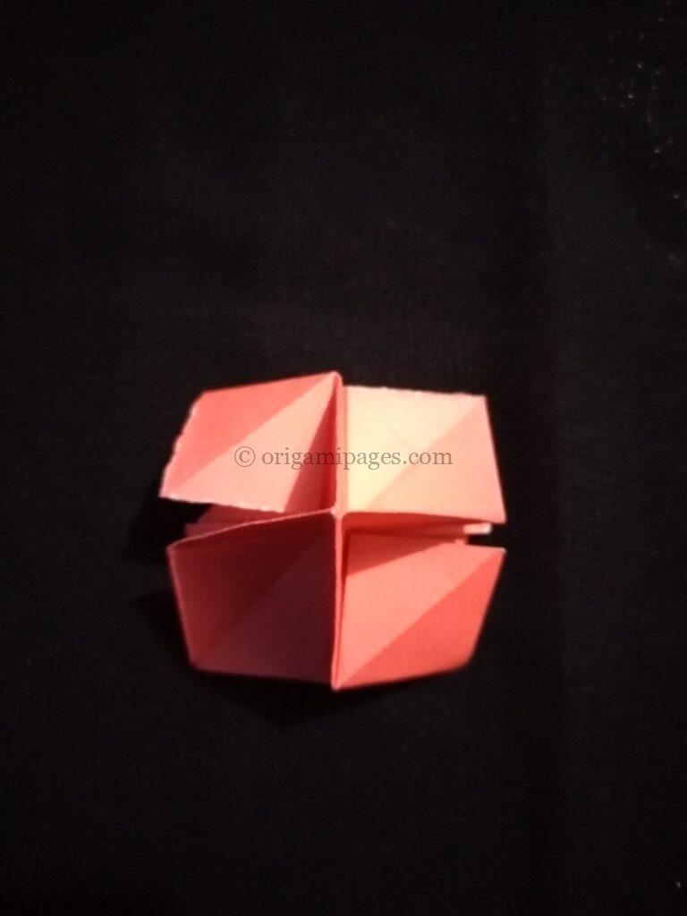 Origami twisty rose step: 7d