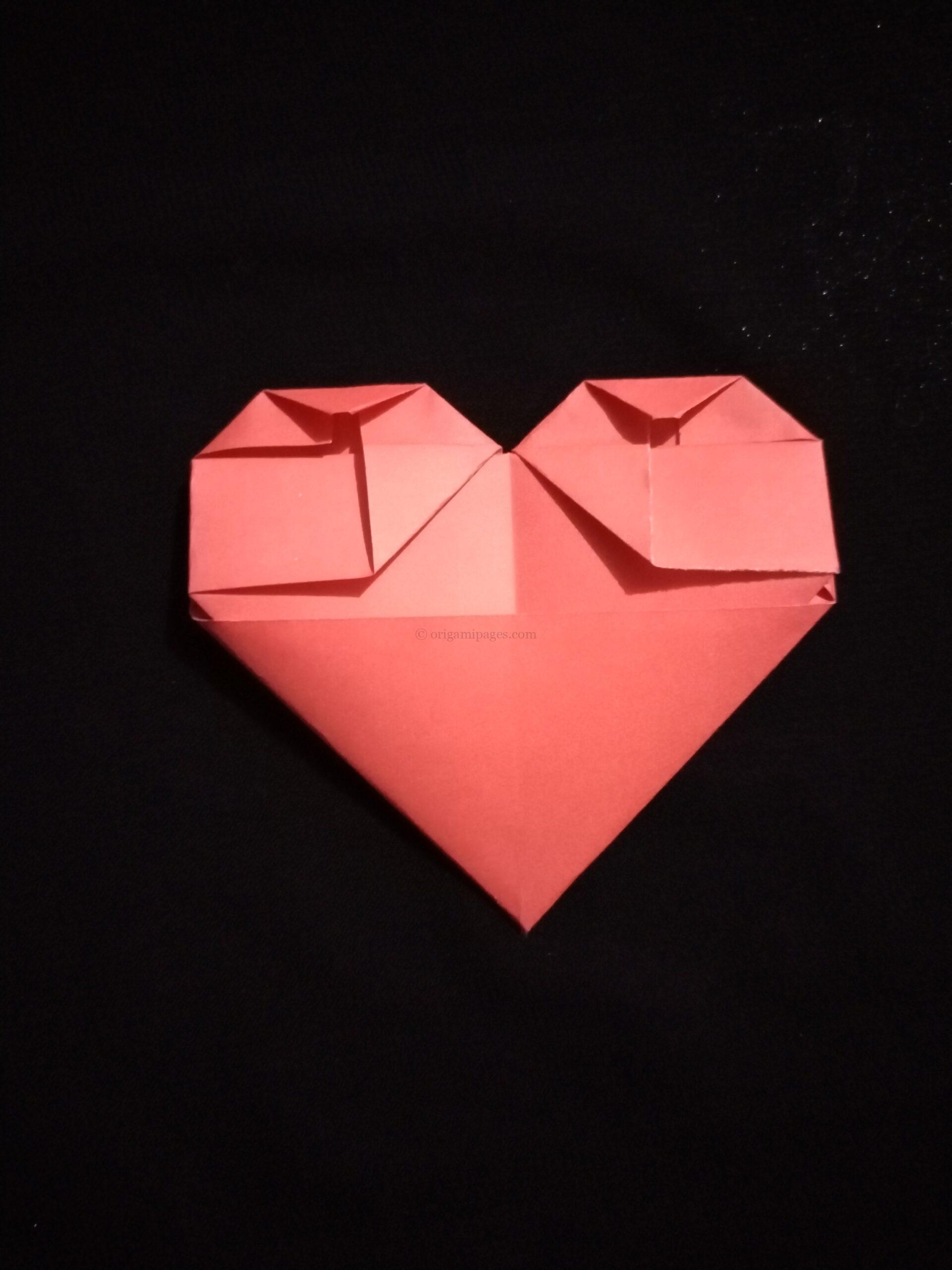 How to Make an Origami Simple Heart Step by Step.