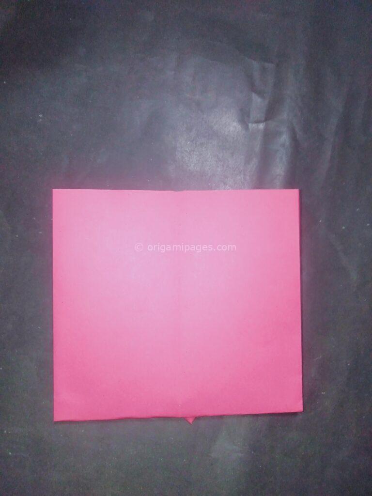 origami heart with place card step: 12