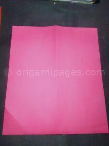 origami heart with place card step: 4