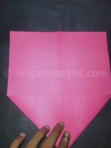 origami heart with place card step: 5b