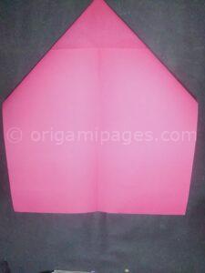 origami heart with place card step: 6