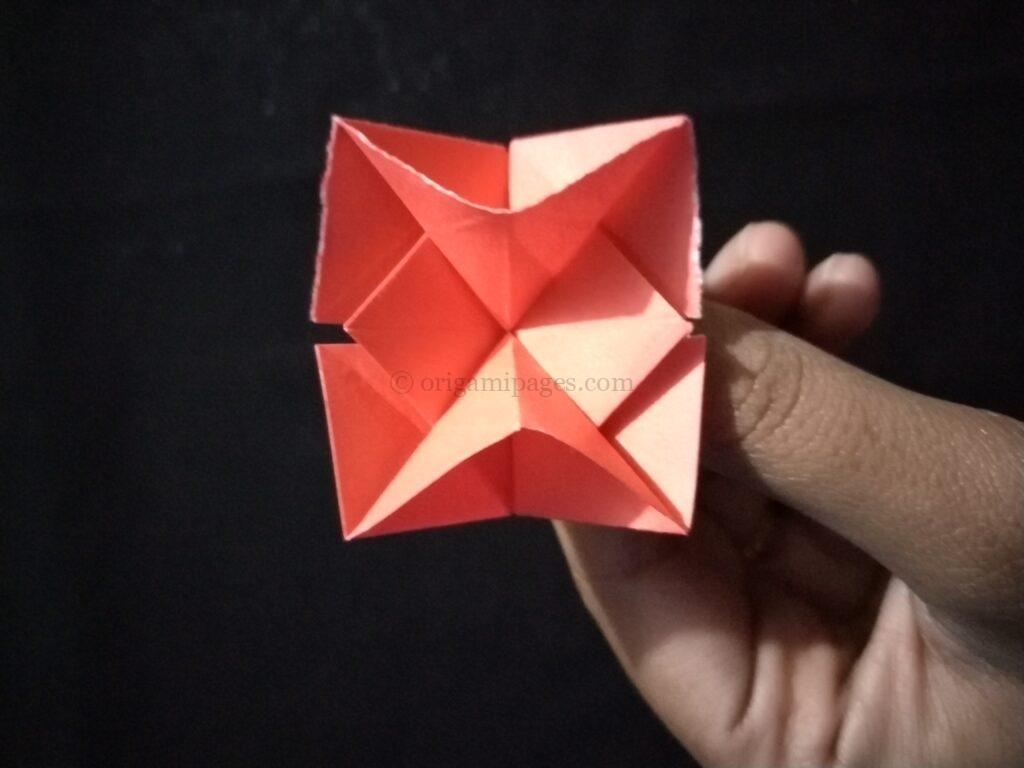 Origami twisty rose step: 7b