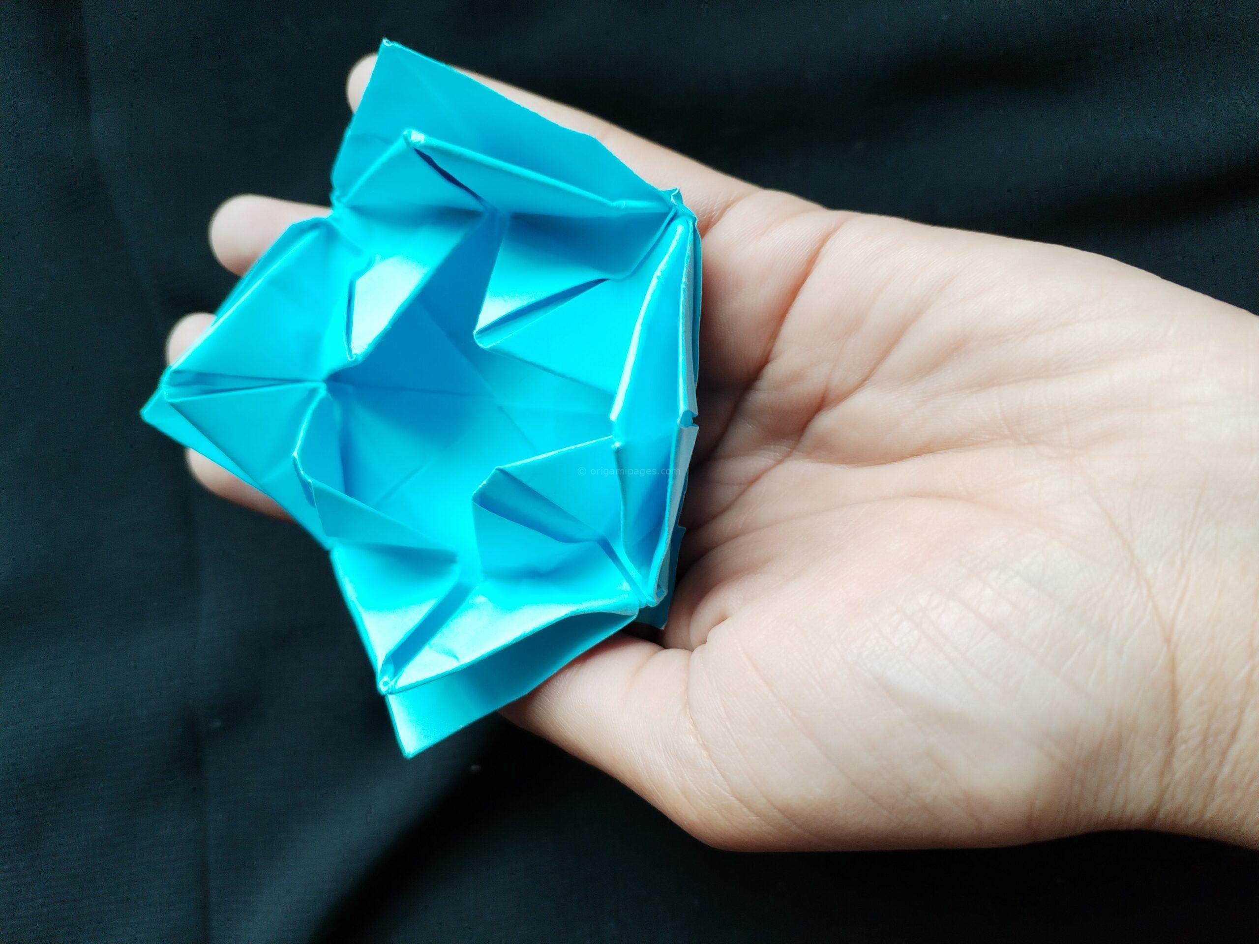 Origami water lily step 8