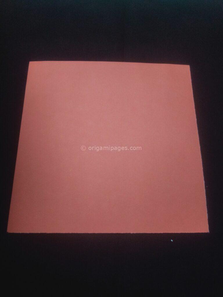 origami apple step: 1