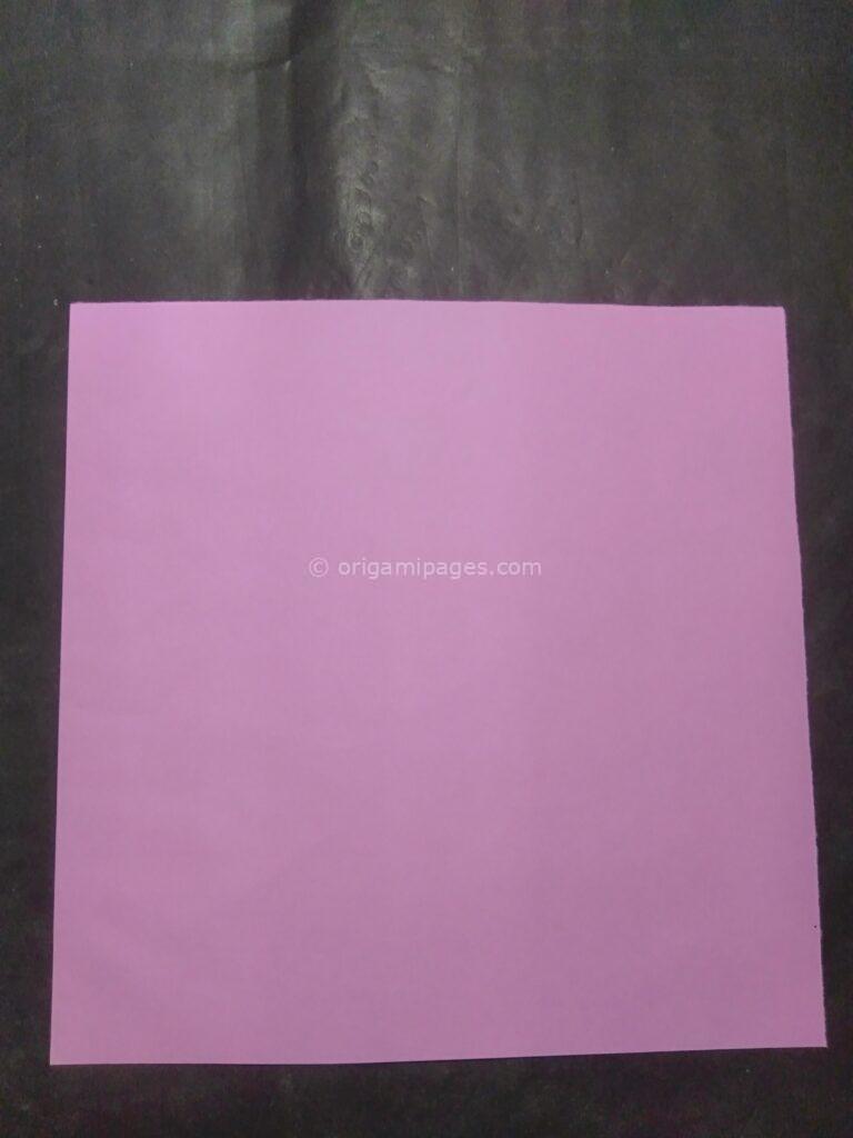 origami peach blossom step: 1