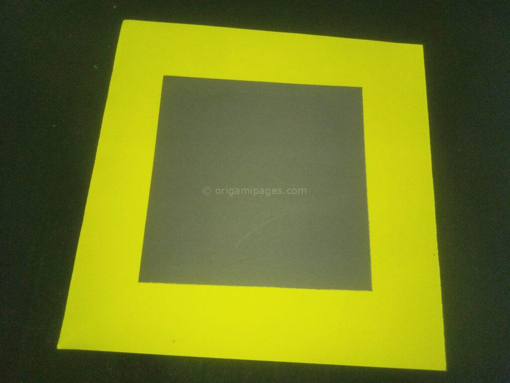 origami sunflower step: 1