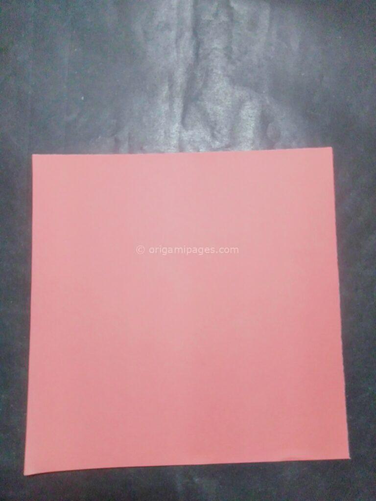 Origami cherry blossom step: 1