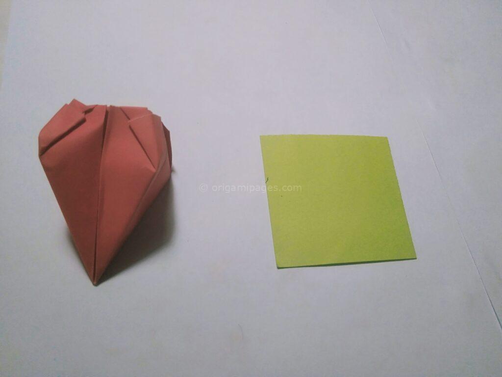 Origami strawberry step: 7a