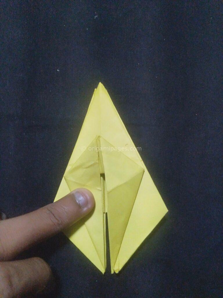 origami sunflower step: 10a