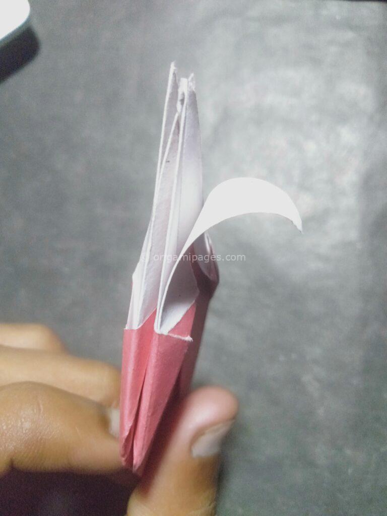 Origami harebell step: 12b / Final Step