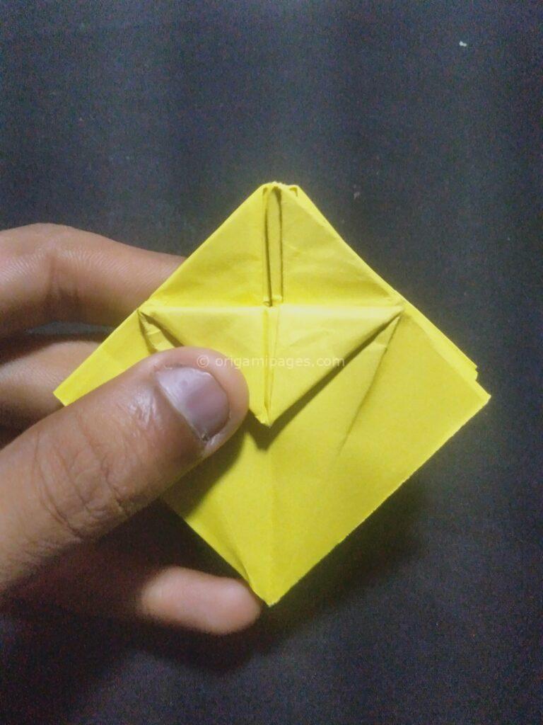 origami sunflower step: 12b