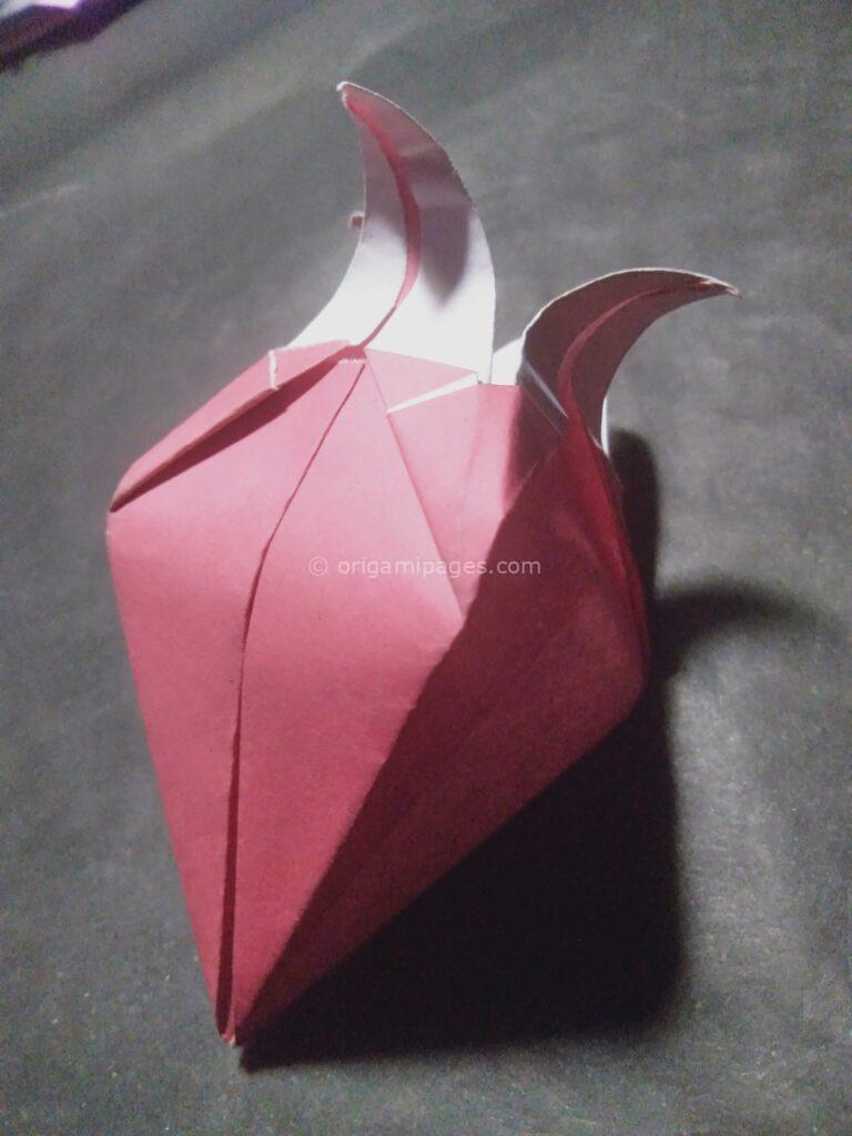 Complete Origami harebell flower