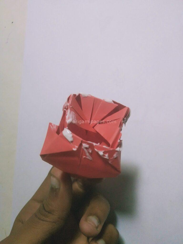 Origami strawberry step: 7f
