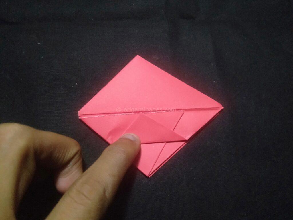 3D Origami Apple & Leaf step: 12a