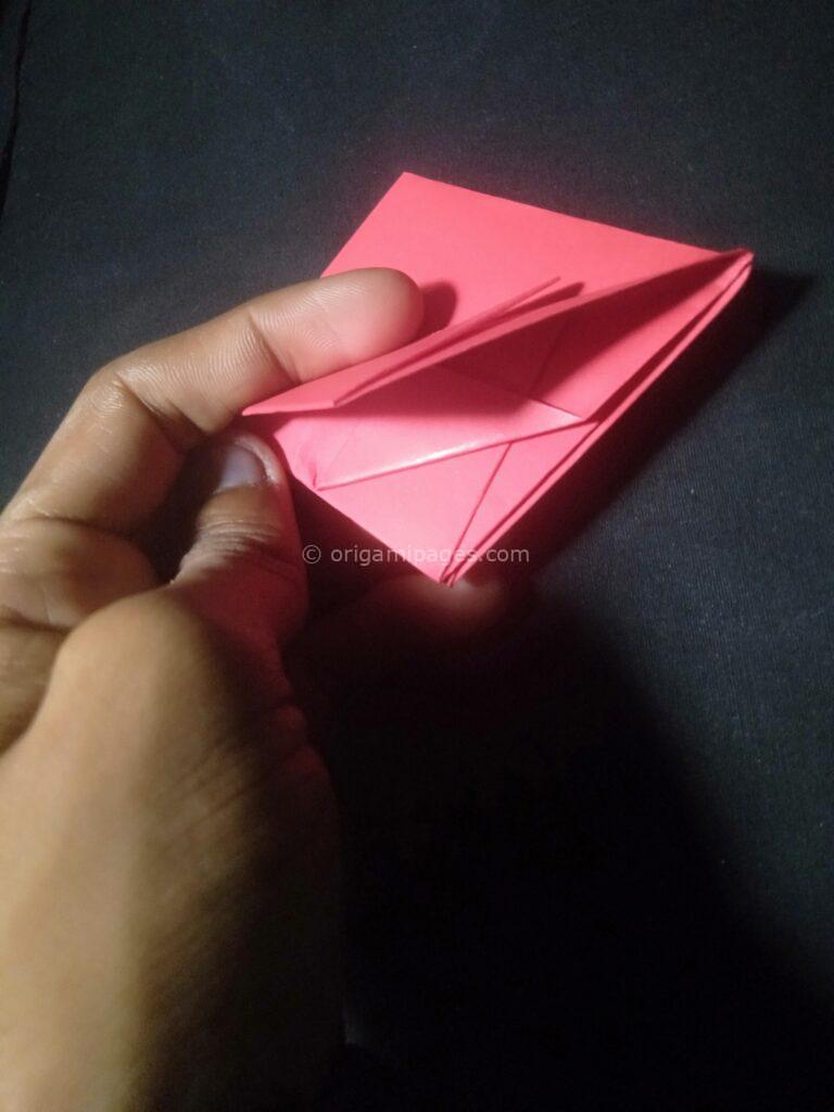 3D Origami Apple & Leaf step: 12b