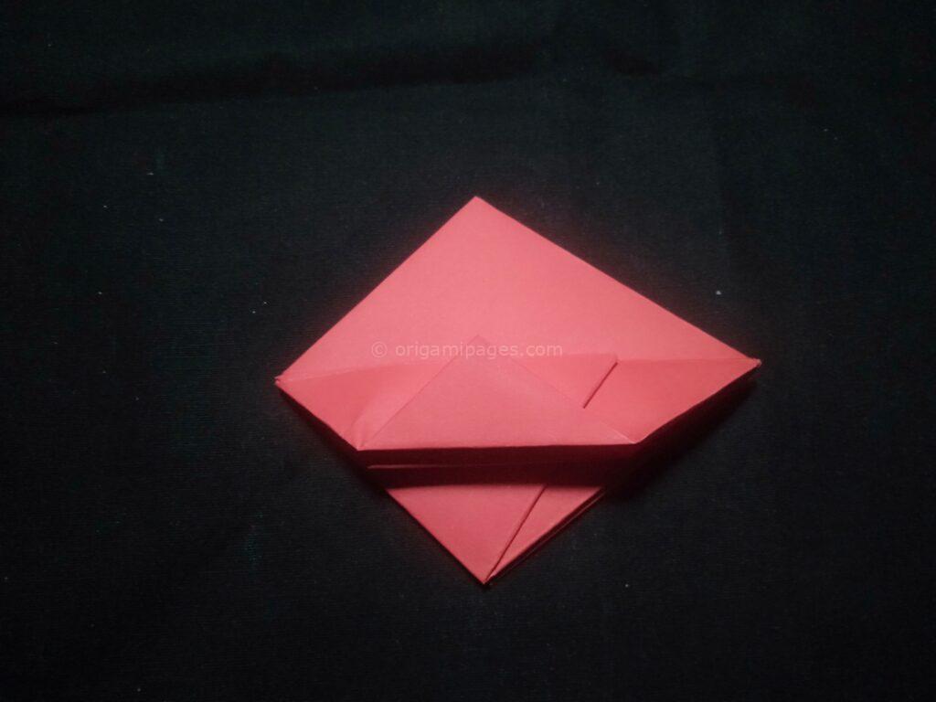 3D Origami Apple & Leaf step: 12c