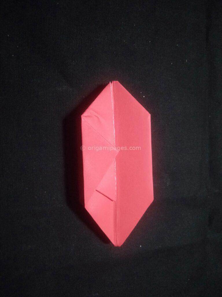 3D Origami Apple & Leaf step: 12d