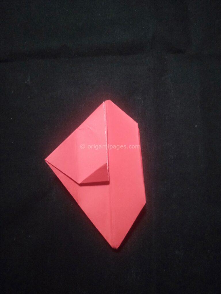 3D Origami Apple & Leaf step: 14a