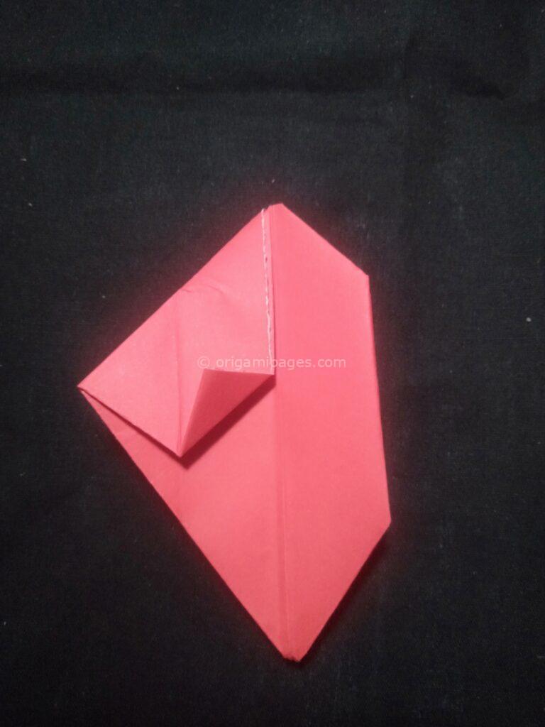 3D Origami Apple & Leaf step: 14b
