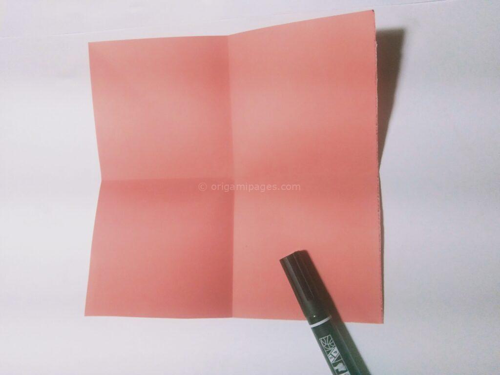 Origami strawberry step: 2b