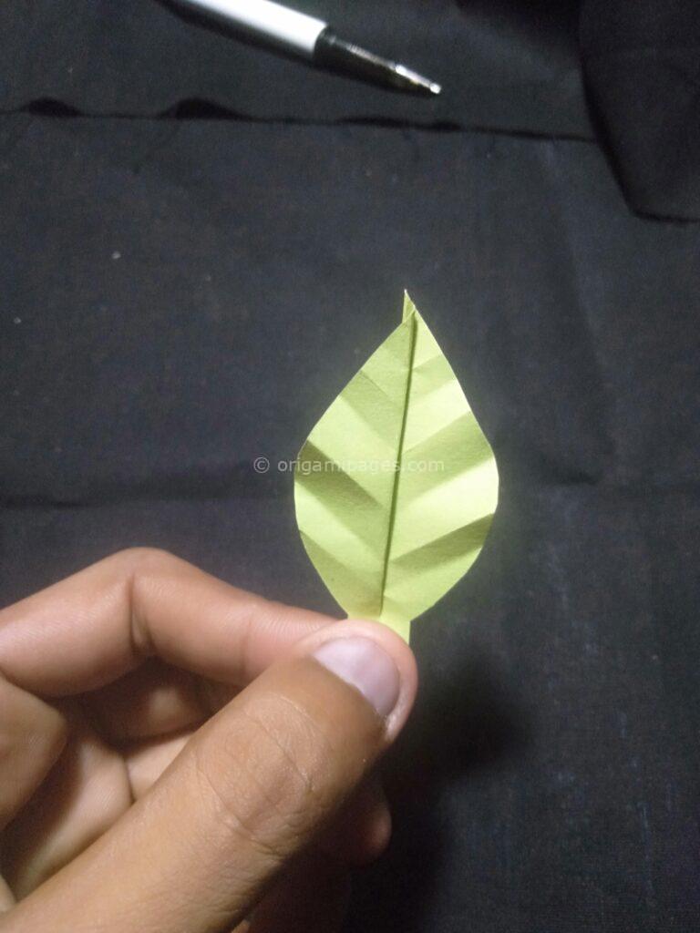 3D Origami Apple & Leaf step: 18h
