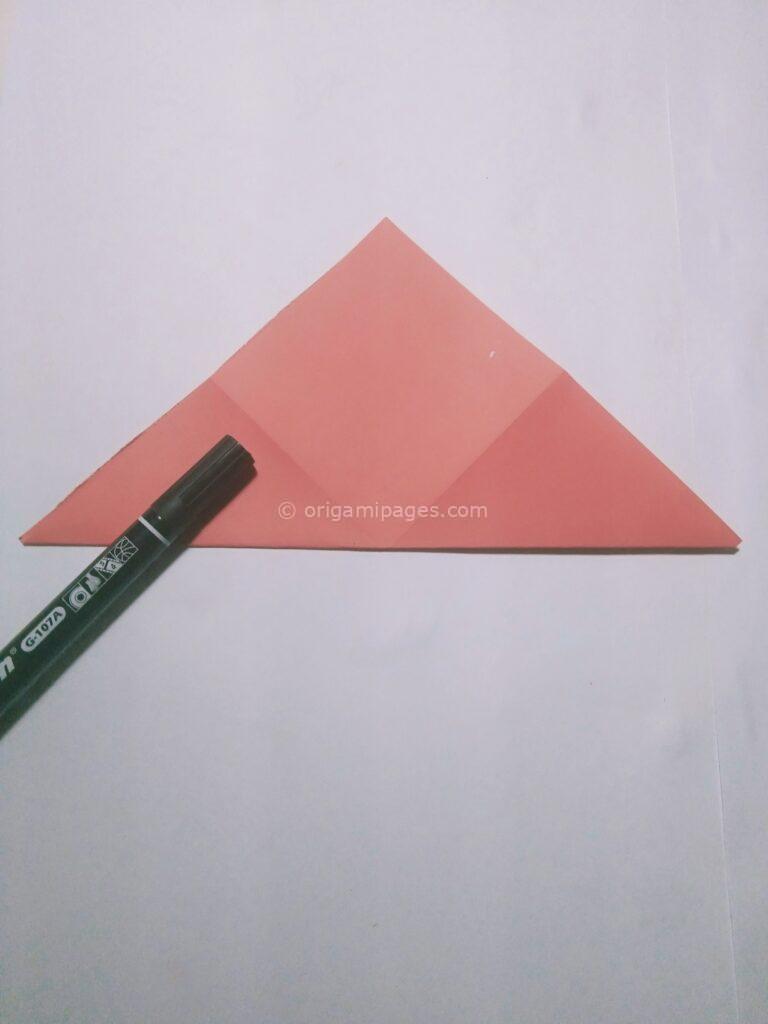 Origami strawberry step: 3a