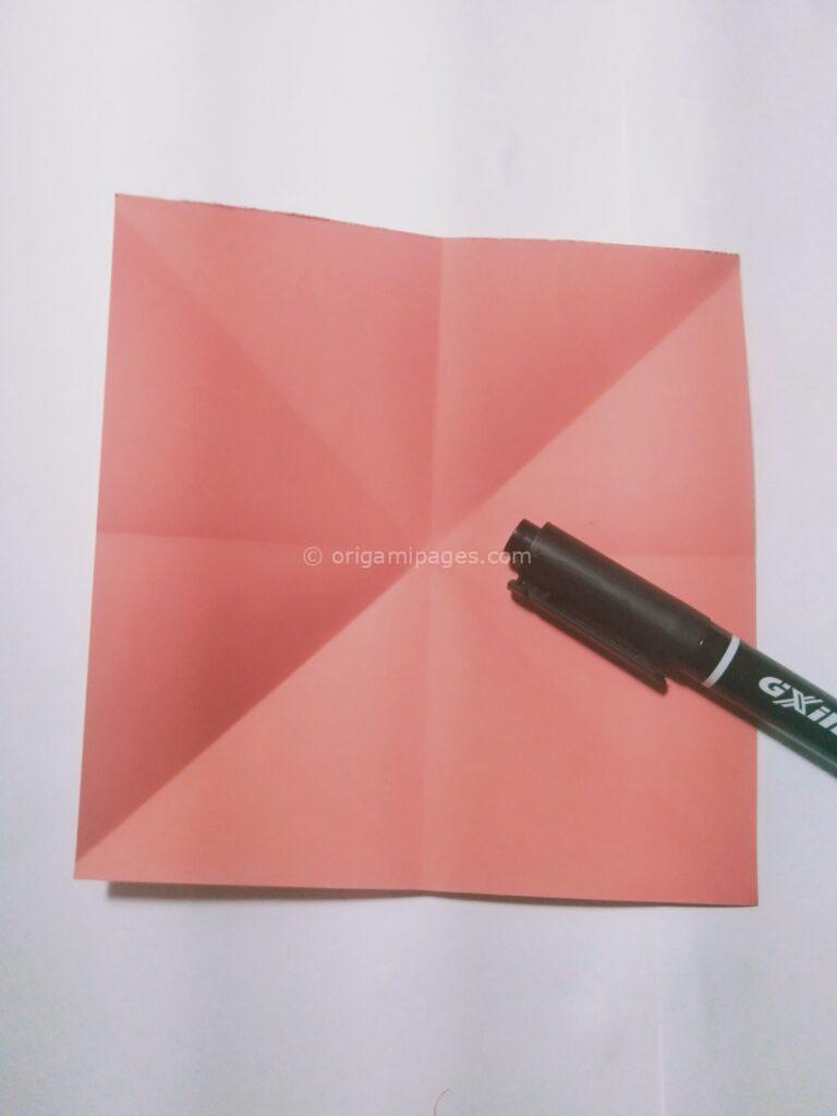 Origami strawberry step: 3b