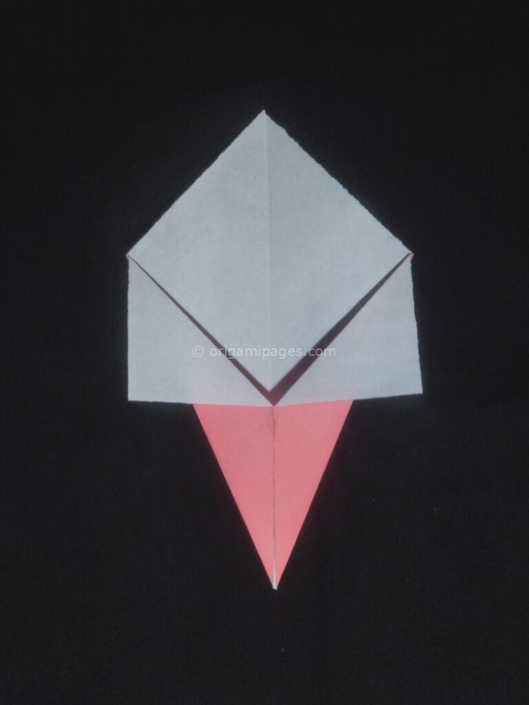 origami ice cream cone step: 4b
