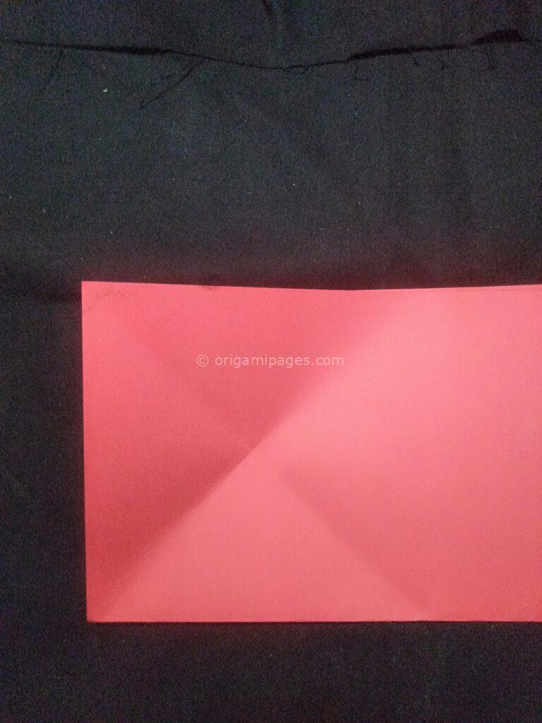 3D Origami Apple & Leaf step: 3b