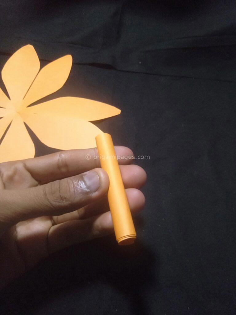 Halloween origami pumpkins step: 7a