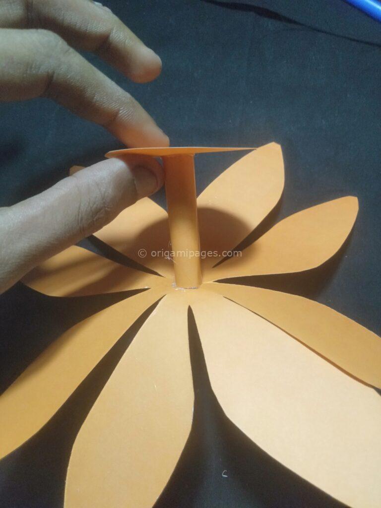 Halloween origami pumpkins step: 7c