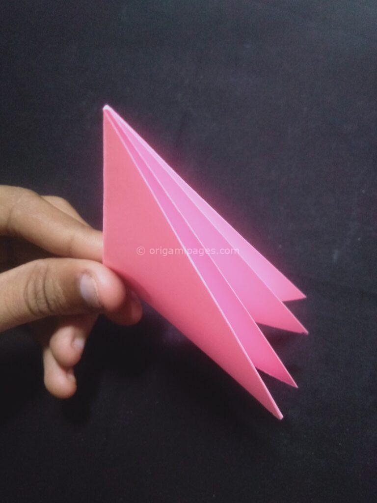 origami whipped cream step: 5a