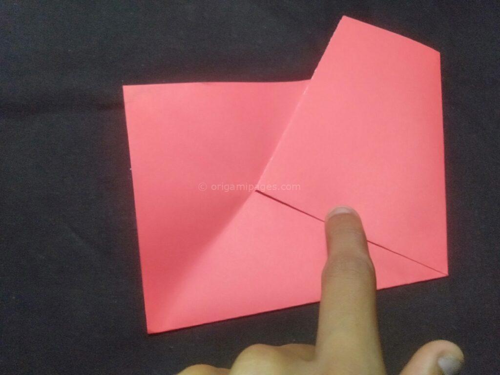 3D Origami Apple & Leaf step: 4a