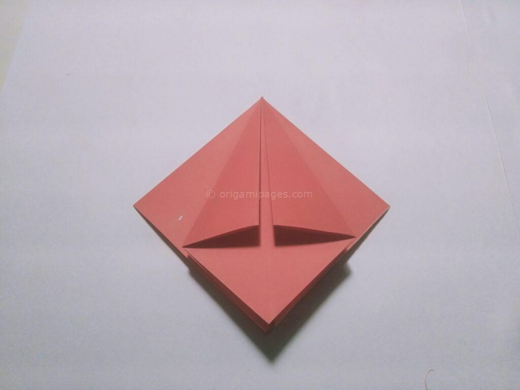 Origami strawberry step: 4b