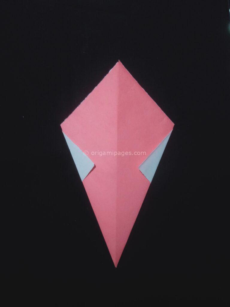 origami ice cream cone step: 5b