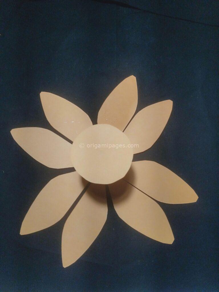 Halloween origami pumpkins step: 7d