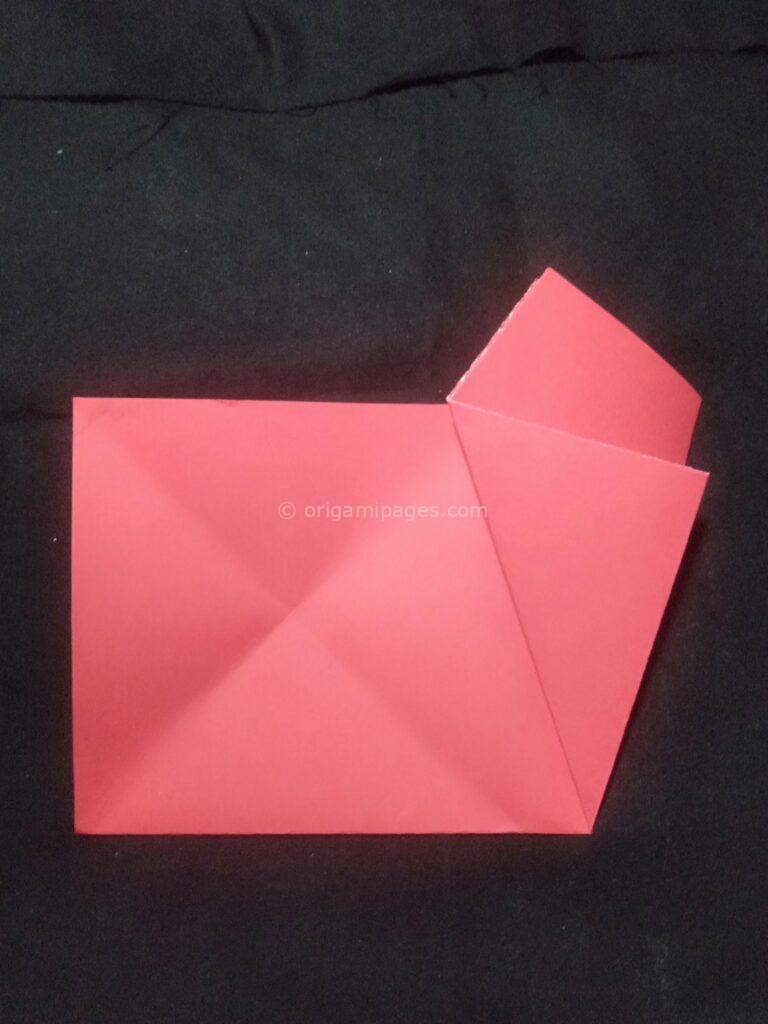 3D Origami Apple & Leaf step: 4b