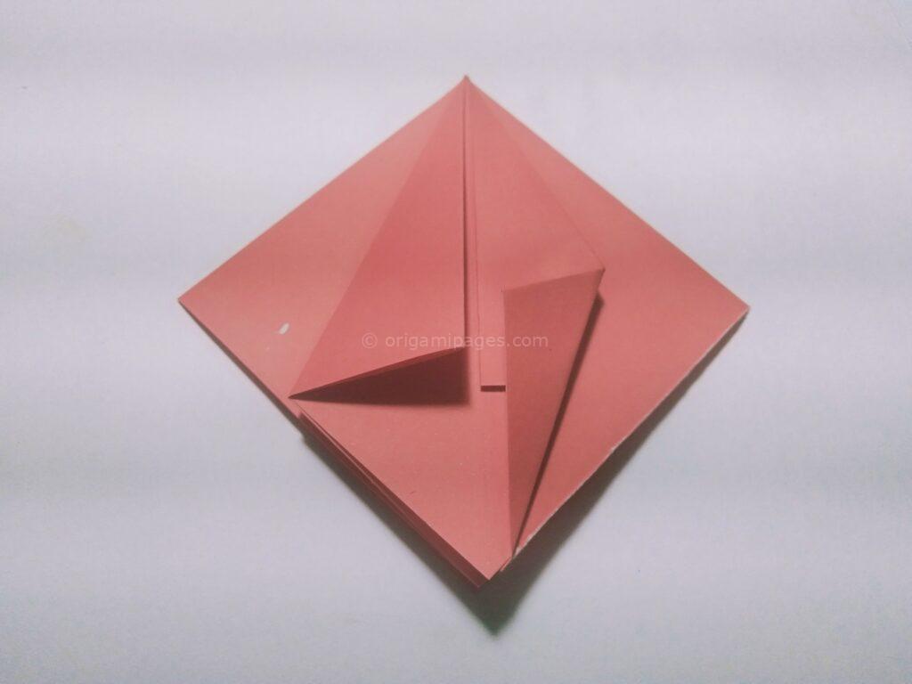 Origami strawberry step: 4c
