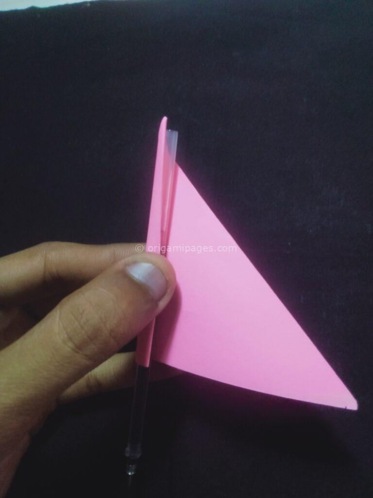 origami whipped cream step: 6a